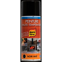 Peinture thermique noire haute température aérosol 400 ml - PYROFEU